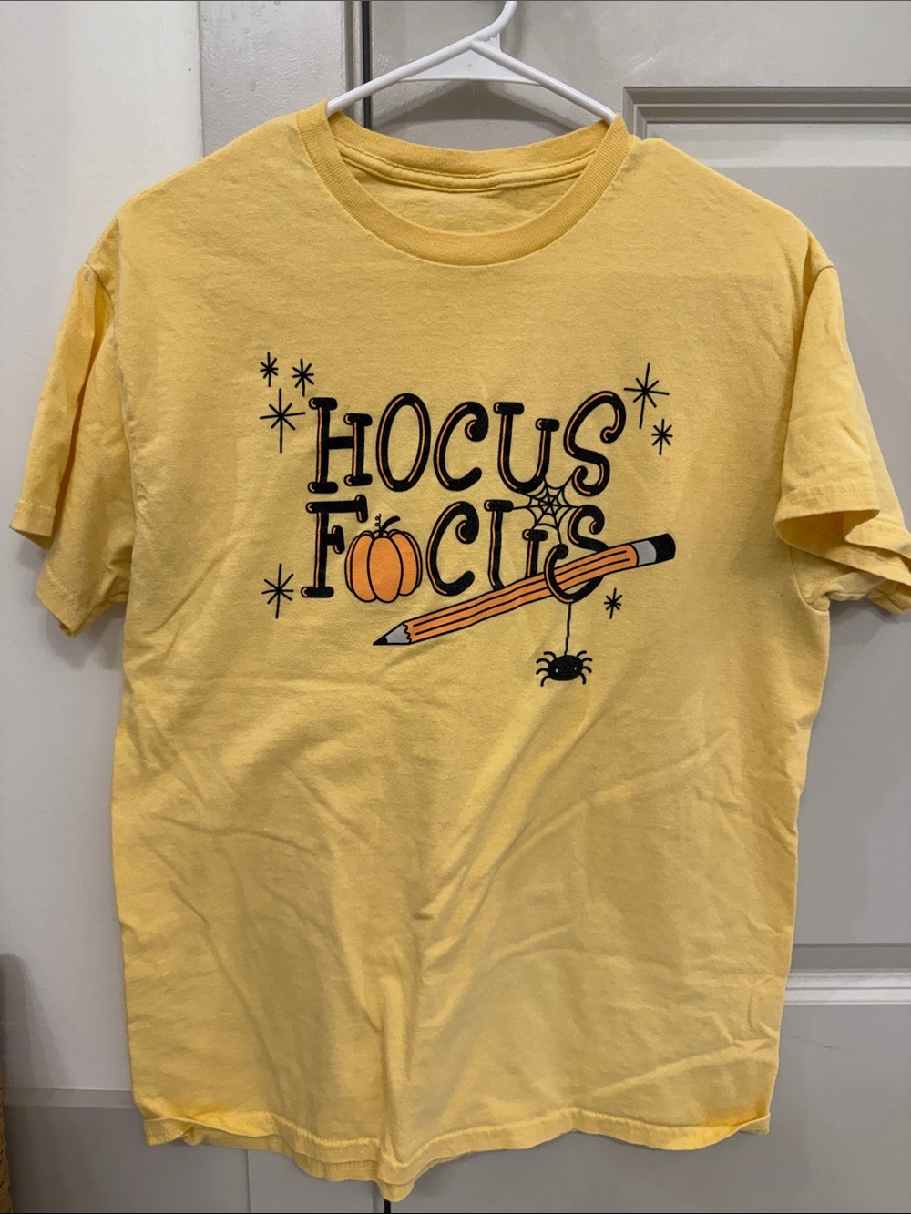 Hocus Focus Yellow Halloween Graphic Tee